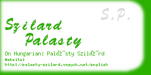 szilard palasty business card